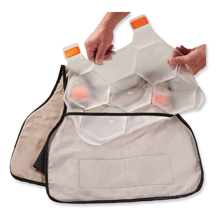 Chill-Its 6220 Phase Change Cooling Vest Charge Packs, Large/X-Large, 18 x 14.75, 2/Pack