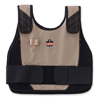 Chill-Its 6225 Premium FR Phase Change Cooling Vest, Modacrylic Cotton, Small/Medium, Khaki