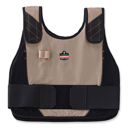Chill-Its 6225 Premium FR Phase Change Cooling Vest, Modacrylic Cotton, Small/Medium, Khaki