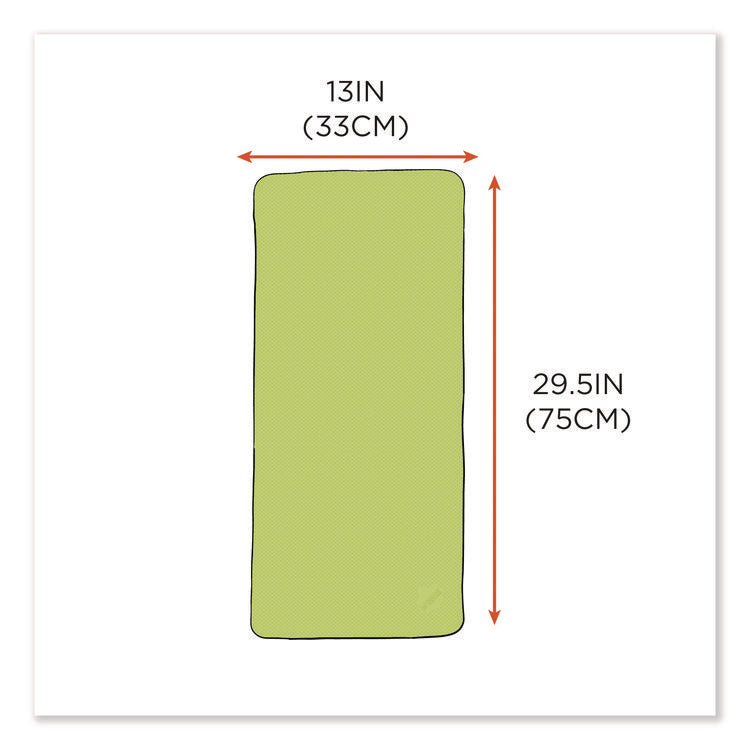 Chill-Its 6602 Evaporative PVA Cooling Towel, 29.5 x 13, One Size Fits Most, PVA, Hi-Vis Lime