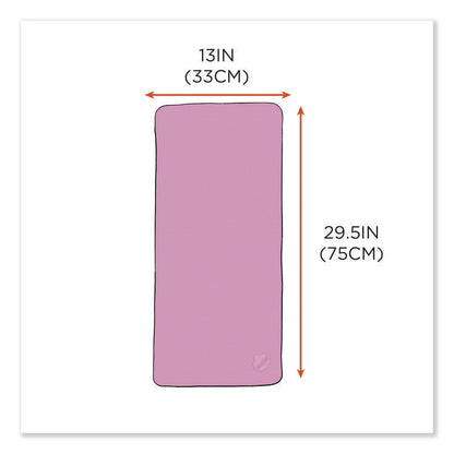 Chill-Its 6602 Evaporative PVA Cooling Towel, 29.5 x 13, One Size Fits Most, PVA, Pink