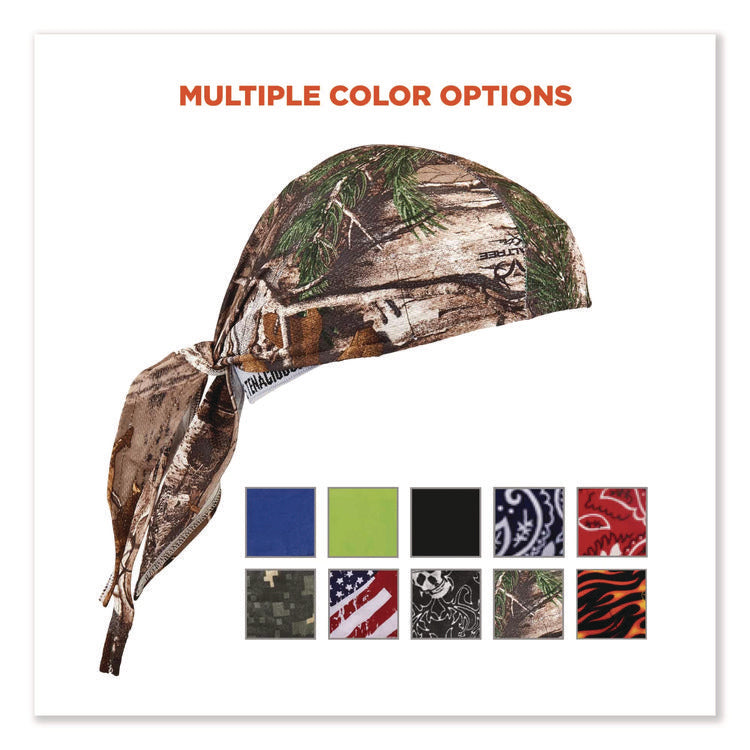 Chill-Its 6615 High-Performance Bandana Doo Rag with Terry Cloth Sweatband, One Size Fits Most, RealTree Xtra