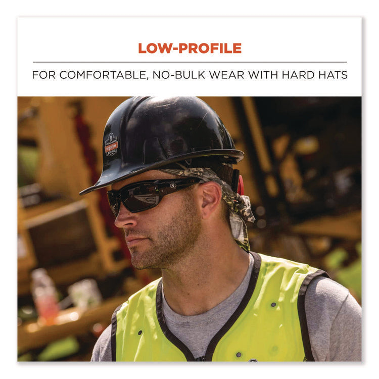 Chill-Its 6615 High-Performance Bandana Doo Rag with Terry Cloth Sweatband, One Size Fits Most, Black