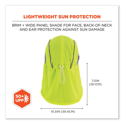 Chill-Its 6650 High-Performance Hat Plus Neck Shade, Polyester, One Size Fits Most, Lime