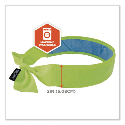 Chill-Its 6700CT Cooling Bandana PVA Tie Headband, One Size Fits Most, Lime