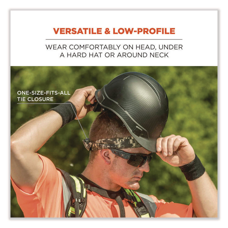 Chill-Its 6700CT Cooling Bandana PVA Tie Headband, One Size Fits Most, Solid Blue