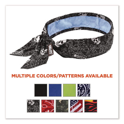 Chill-Its 6700CT Cooling Bandana PVA Tie Headband, One Size Fits Most, Skulls