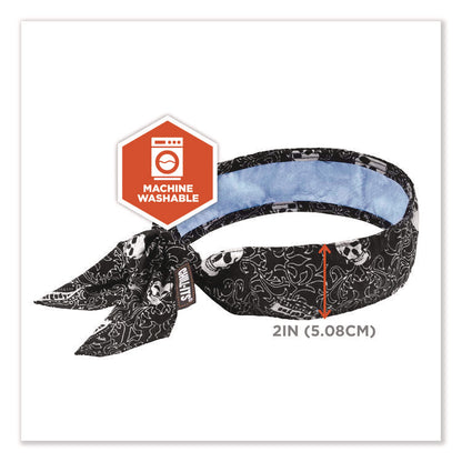 Chill-Its 6700CT Cooling Bandana PVA Tie Headband, One Size Fits Most, Skulls