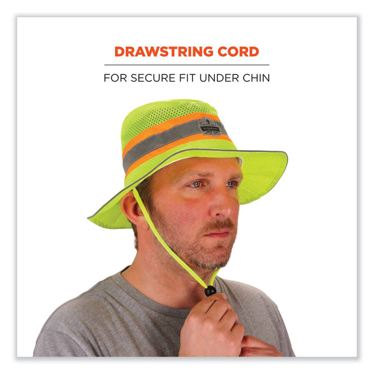 Chill-Its 8935CT Hi-Vis PVA Ranger Sun Hat, Small/Medium, Lime