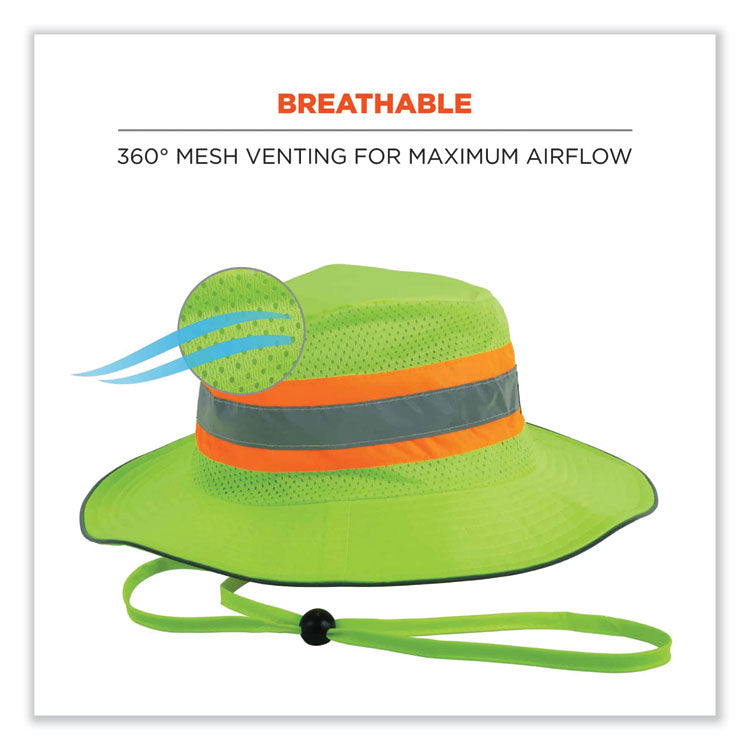 Chill-Its 8935CT Hi-Vis PVA Ranger Sun Hat, Large/X-Large, Lime