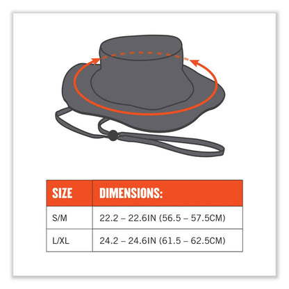 Chill-Its 8935MF Hi-Vis Microfiber Ranger Sun Hat, Small/Medium, Lime