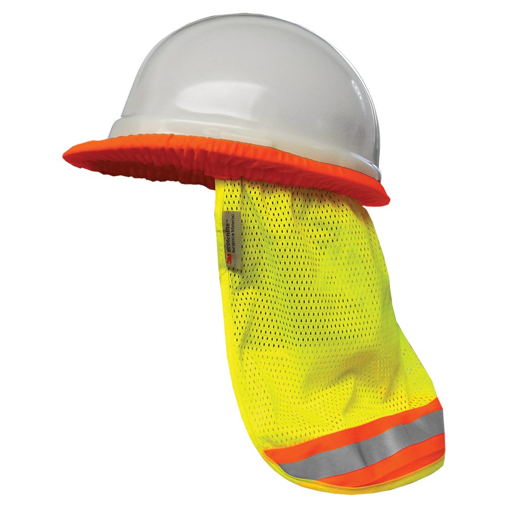 Reflective Apparel by PIP HI-VIS Full Brim Hard Hat Visor W/NECK Shade