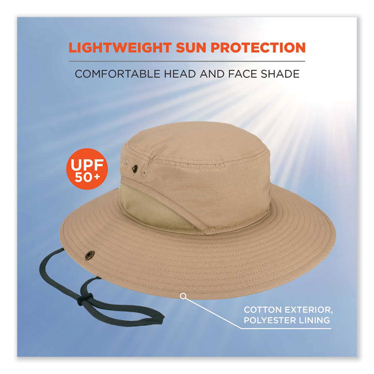 Chill-Its 8936 Lightweight Mesh Paneling Ranger Hat, Cotton/Polyester, Large/X-Large, Khaki