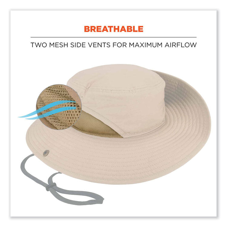 Chill-Its 8936 Lightweight Mesh Paneling Ranger Hat, Cotton/Polyester, Large/X-Large, Khaki