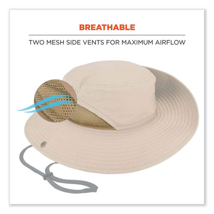 Chill-Its 8936 Lightweight Mesh Paneling Ranger Hat, Cotton/Polyester, Large/X-Large, Khaki