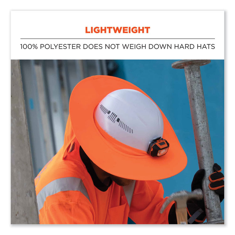 Chill-Its 6660 Hard Hat Brim + Neck Shade, 19.5 x 9.75, Orange