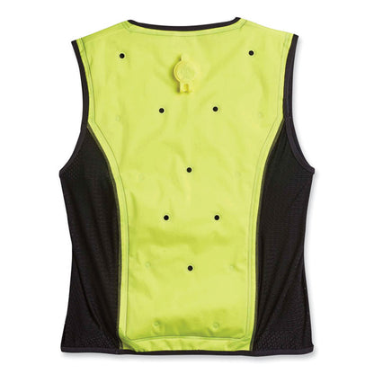 Chill-Its 6685 Premium Dry Evaporative Cooling Vest with Zipper, Nylon, X-Large, Lime