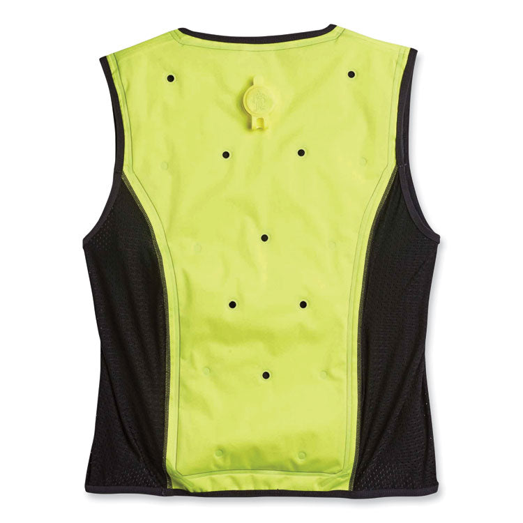 Chill-Its 6685 Premium Dry Evaporative Cooling Vest with Zipper, Nylon, 2X-Large, Lime