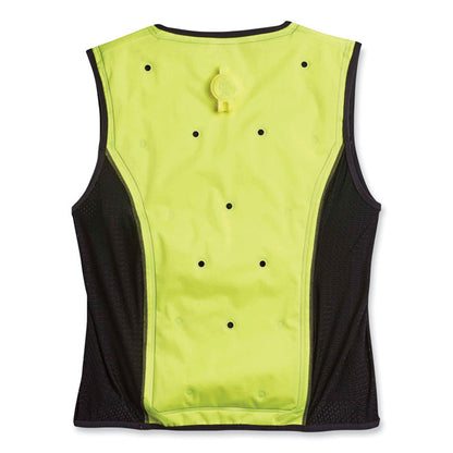 Chill-Its 6685 Premium Dry Evaporative Cooling Vest with Zipper, Nylon, 4X-Large, Lime