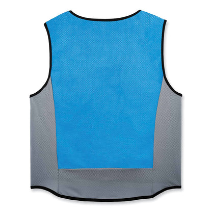 Chill-Its 6667 Wet Evaporative PVA Cooling Vest with Zipper, PVA, Medium, Blue