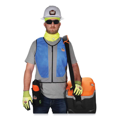 Chill-Its 6667 Wet Evaporative PVA Cooling Vest with Zipper, PVA, Medium, Blue