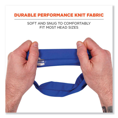 Chill-Its 6634 Performance Knit Cooling Headband, Polyester/Spandex, One Size Fits Most, Blue