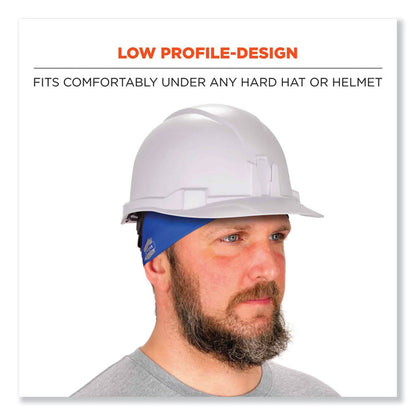 Chill-Its 6634 Performance Knit Cooling Headband, Polyester/Spandex, One Size Fits Most, Blue