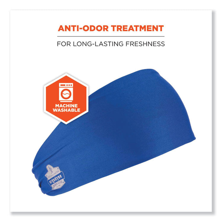 Chill-Its 6634 Performance Knit Cooling Headband, Polyester/Spandex, One Size Fits Most, Blue
