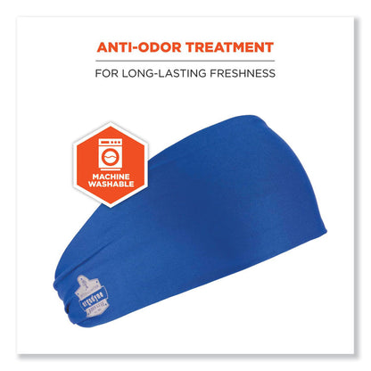 Chill-Its 6634 Performance Knit Cooling Headband, Polyester/Spandex, One Size Fits Most, Blue