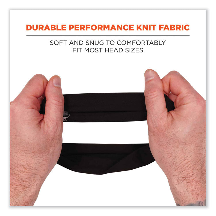 Chill-Its 6634 Performance Knit Cooling Headband, Polyester/Spandex, One Size Fits Most, Black