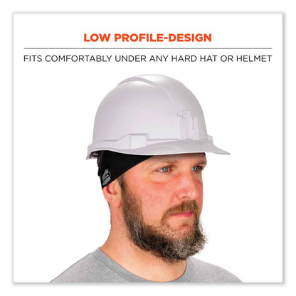 Chill-Its 6634 Performance Knit Cooling Headband, Polyester/Spandex, One Size Fits Most, Black