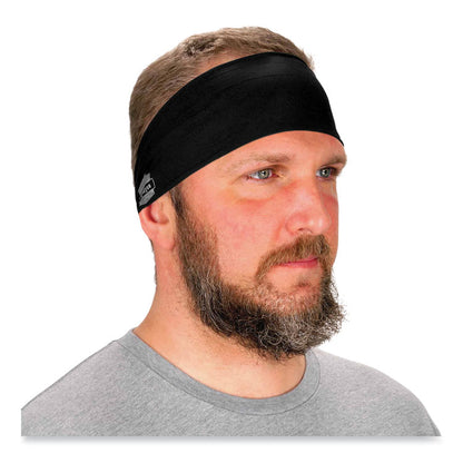 Chill-Its 6634 Performance Knit Cooling Headband, Polyester/Spandex, One Size Fits Most, Black
