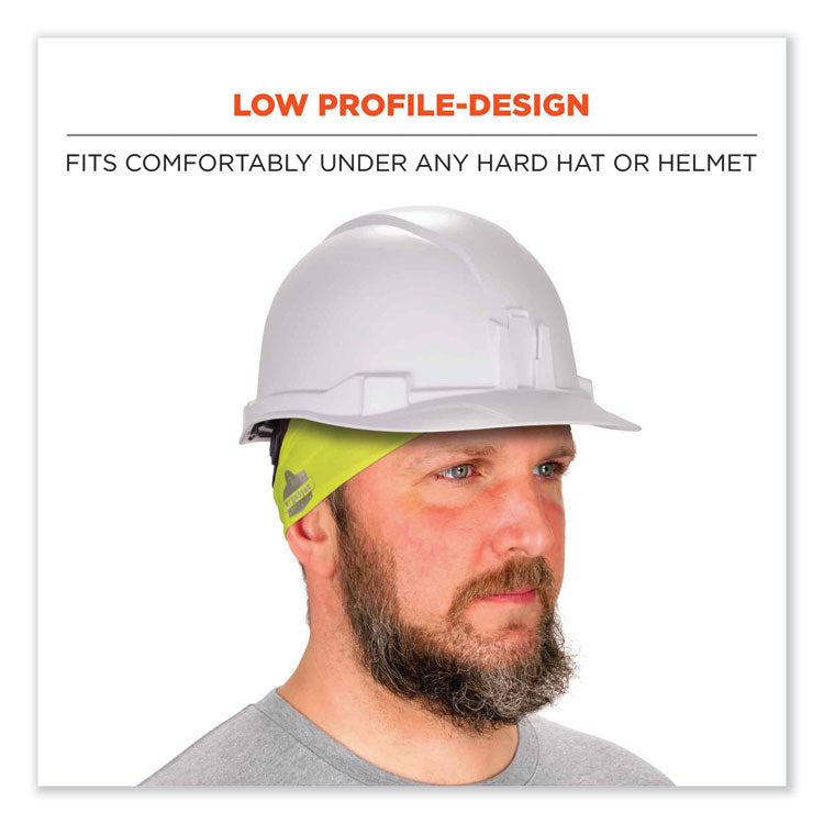 Chill-Its 6634 Performance Knit Cooling Headband, Polyester/Spandex, One Size Fits Most, Lime
