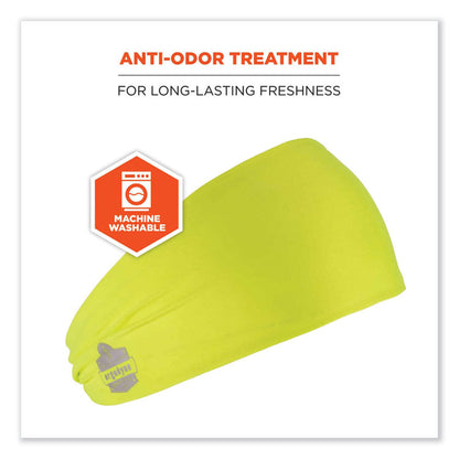 Chill-Its 6634 Performance Knit Cooling Headband, Polyester/Spandex, One Size Fits Most, Lime