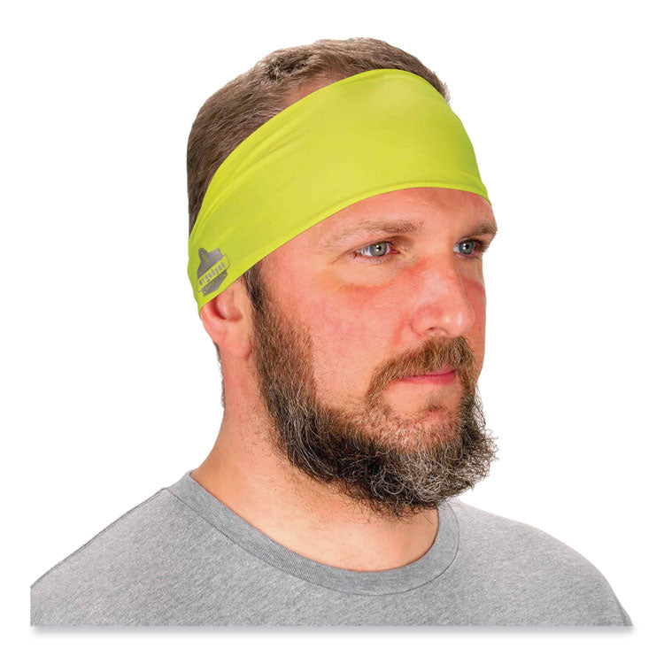 Chill-Its 6634 Performance Knit Cooling Headband, Polyester/Spandex, One Size Fits Most, Lime