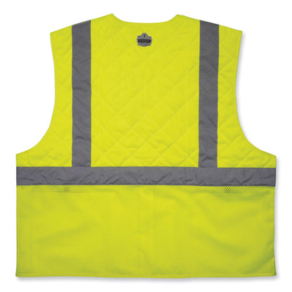 Chill-Its 6668 Class 2 Hi-Vis Safety Cooling Vest. Polymer, Large, Lime