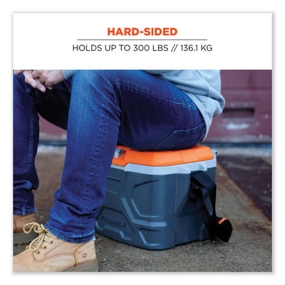 Chill-Its 5170 17-Quart Industrial Hard Sided Cooler, Orange/Gray