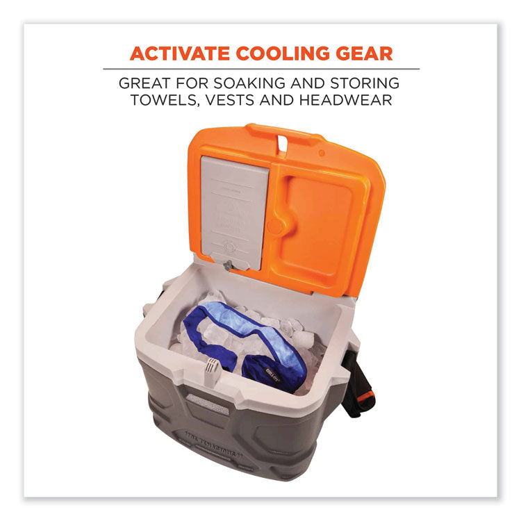 Chill-Its 5170 17-Quart Industrial Hard Sided Cooler, Orange/Gray, 30/Pallet