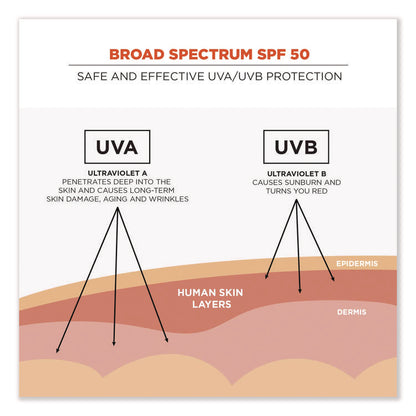 Krewd 6352 SPF 50 Sunscreen Lotion, 1.5 oz Bottle, 12/Carton