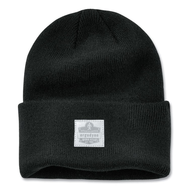 N-Ferno 6806 Cuffed Rib Knit Winter Hat, Acrylic, One Size Fits Most, Black