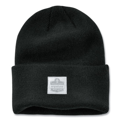 N-Ferno 6806 Cuffed Rib Knit Winter Hat, Acrylic, One Size Fits Most, Black