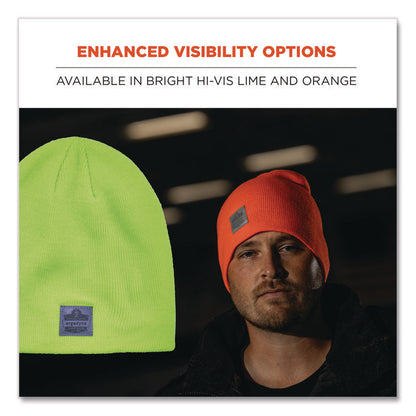 N-Ferno 6812 Rib Knit Beanie, Acrylic, One Size Fits Most, Orange