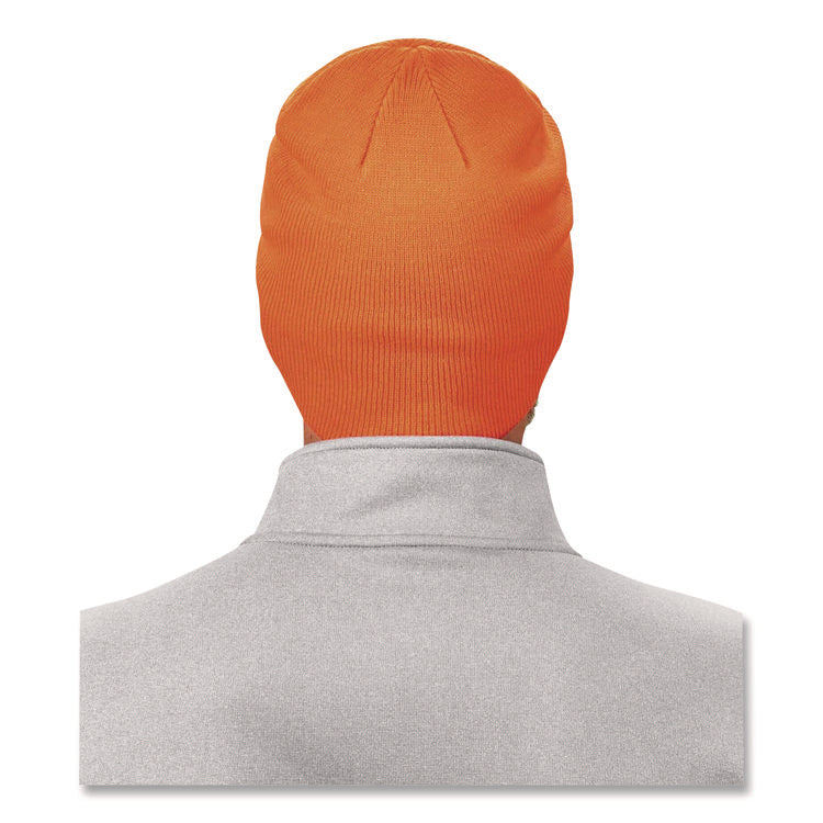 N-Ferno 6812 Rib Knit Beanie, Acrylic, One Size Fits Most, Orange