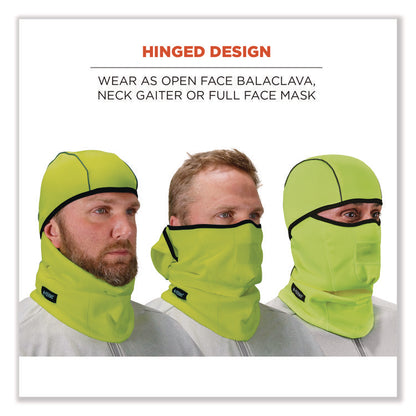 N-Ferno 6823 Hinged Balaclava Face Mask, Fleece, One Size Fits Most, Lime