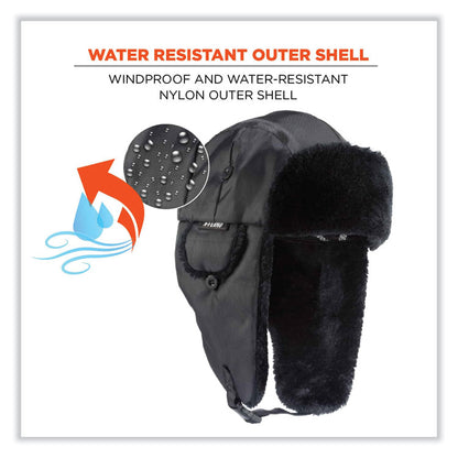 N-Ferno 6802 Classic Trapper Hat, 3M Thinsulate/Nylon, X-Small, Black
