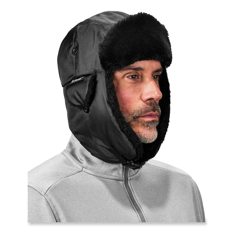 N-Ferno 6802 Classic Trapper Hat, 3M Thinsulate/Nylon, X-Small, Black