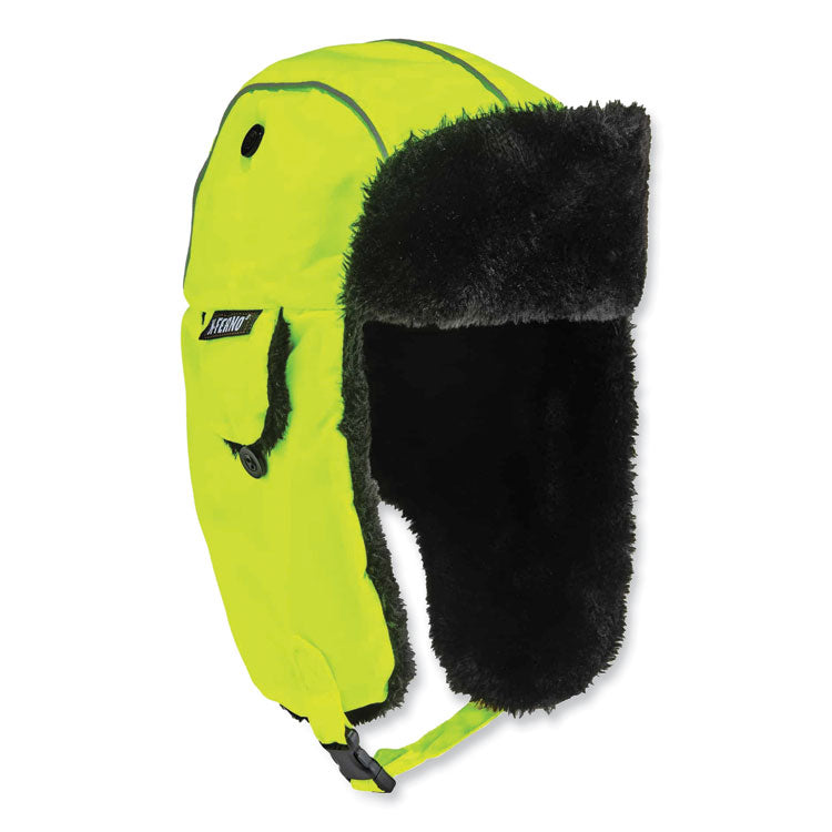 N-Ferno 6802 Classic Trapper Hat, 3M Thinsulate/Nylon, Small/Medium, Lime