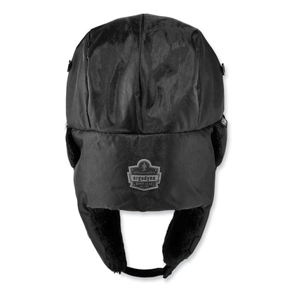 N-Ferno 6802Z Zippered Trapper Hat, 3M Thinsulate/Nylon, Small/Medium, Black