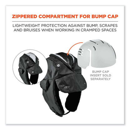 N-Ferno 6802Z Zippered Trapper Hat, 3M Thinsulate/Nylon, Small/Medium, Black