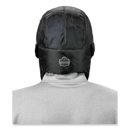 N-Ferno 6802Z Zippered Trapper Hat, 3M Thinsulate/Nylon, Small/Medium, Black